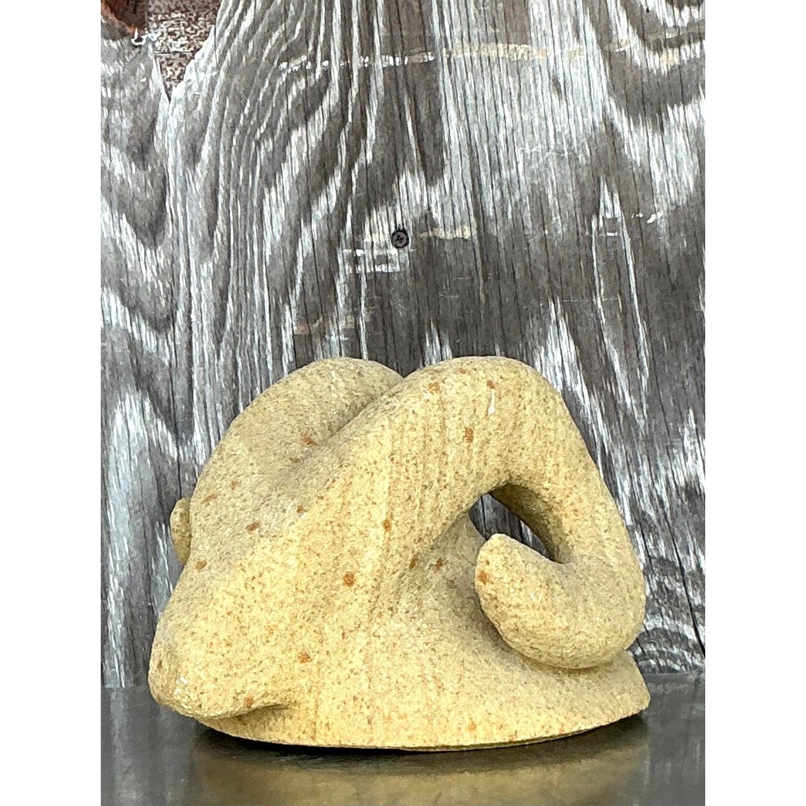 XX secolo Vintage A. Stone con testa di ariete intagliata in stile bohémien in vendita