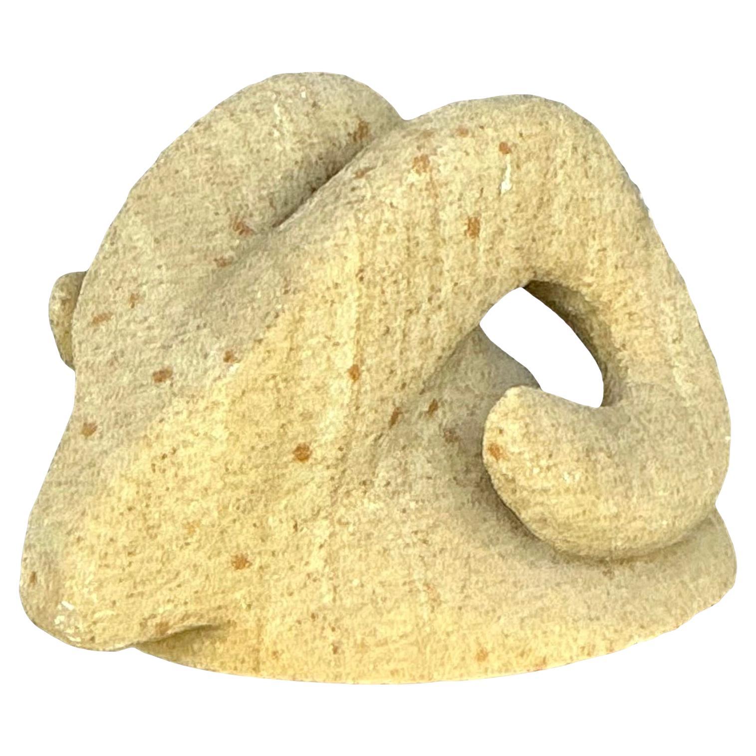 Cabeza de carnero de piedra tallada vintage boho