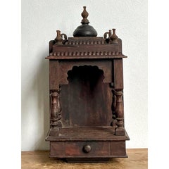Vintage Boho Carved Wood Altar