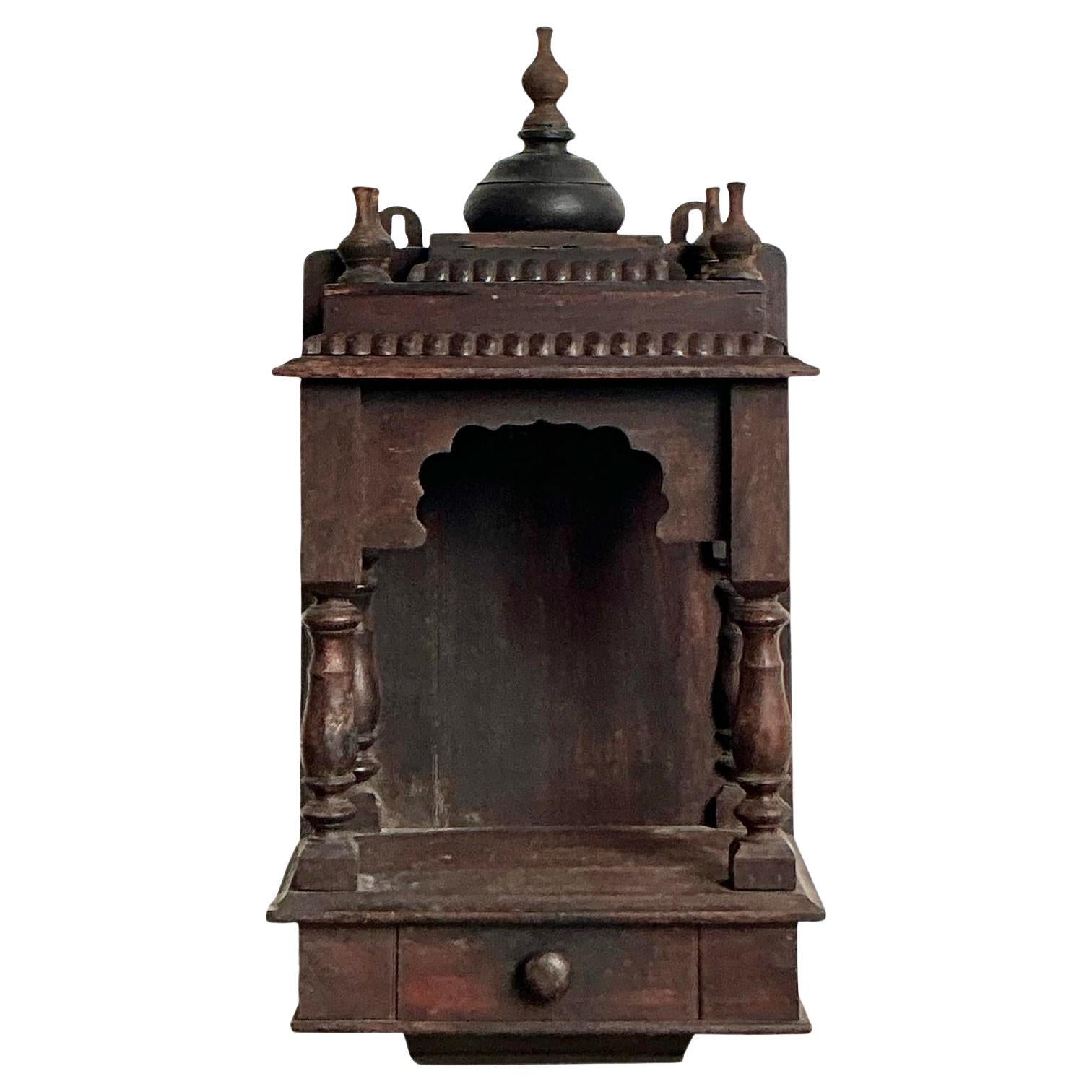 Vintage Boho geschnitzt Holz Altar