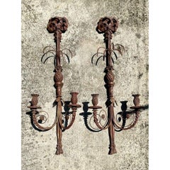 Candelabros Vintage Boho de Madera Tallada - Pareja
