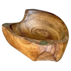 Bol à pâte vintage en bois sculpté Boho