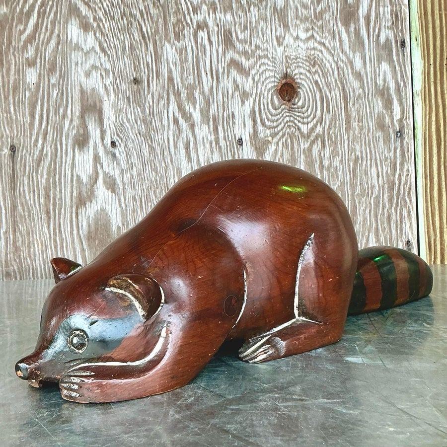 Rustico Procione in legno intagliato vintage Boho in vendita