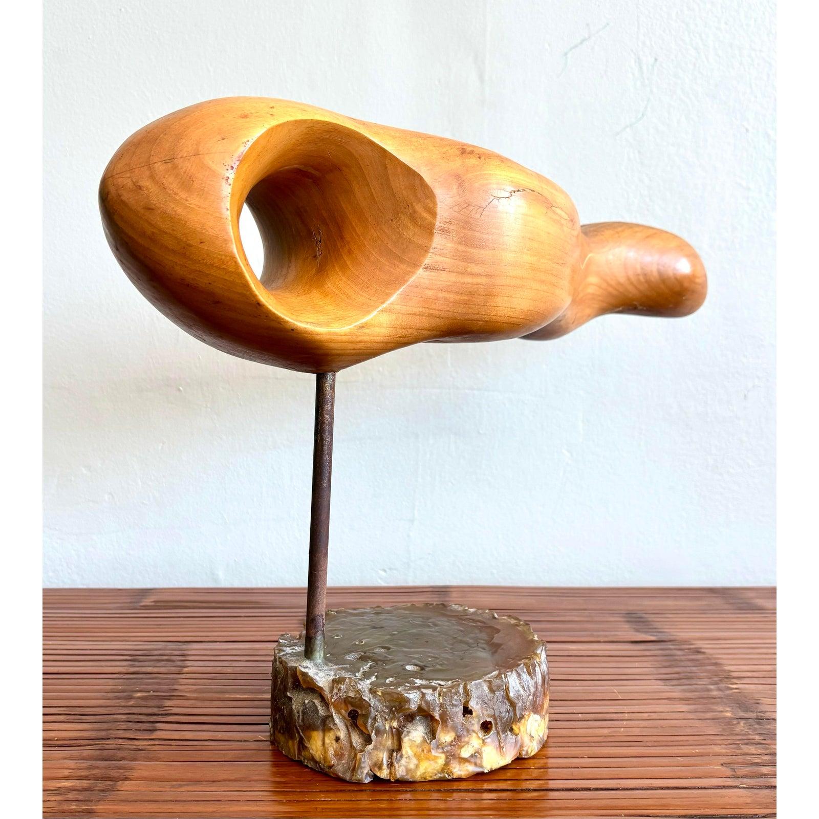Scultura in legno intagliato vintage Boho In condizioni buone in vendita a West Palm Beach, FL