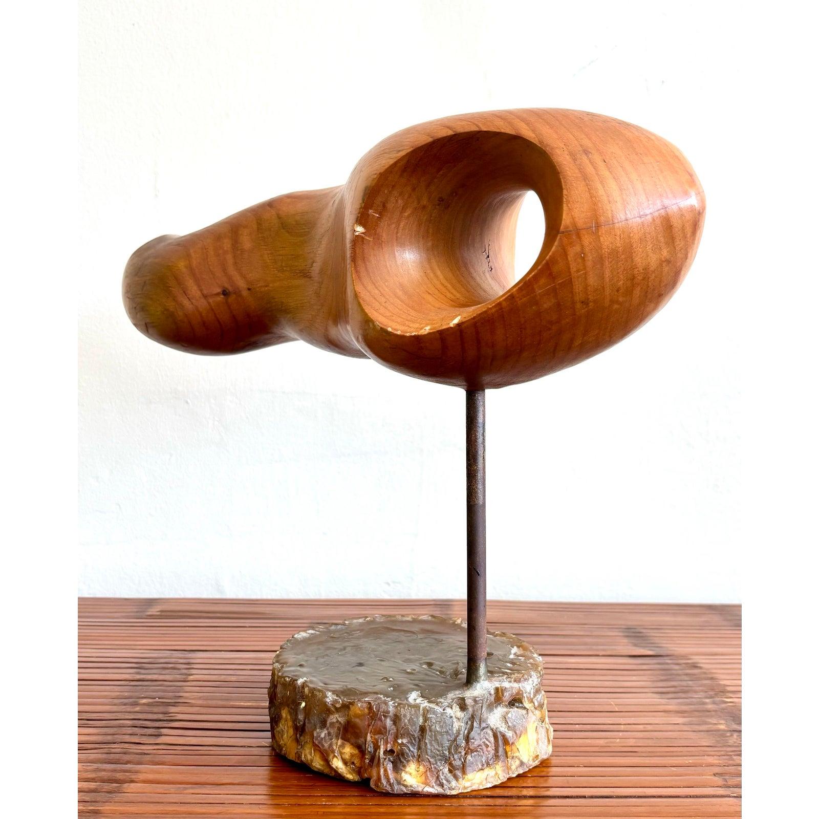 Scultura in legno intagliato vintage Boho in vendita 2