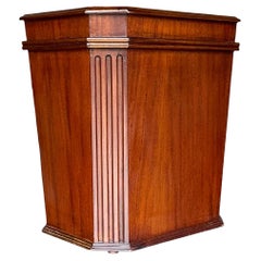 Papelera Vintage Boho de Madera Tallada
