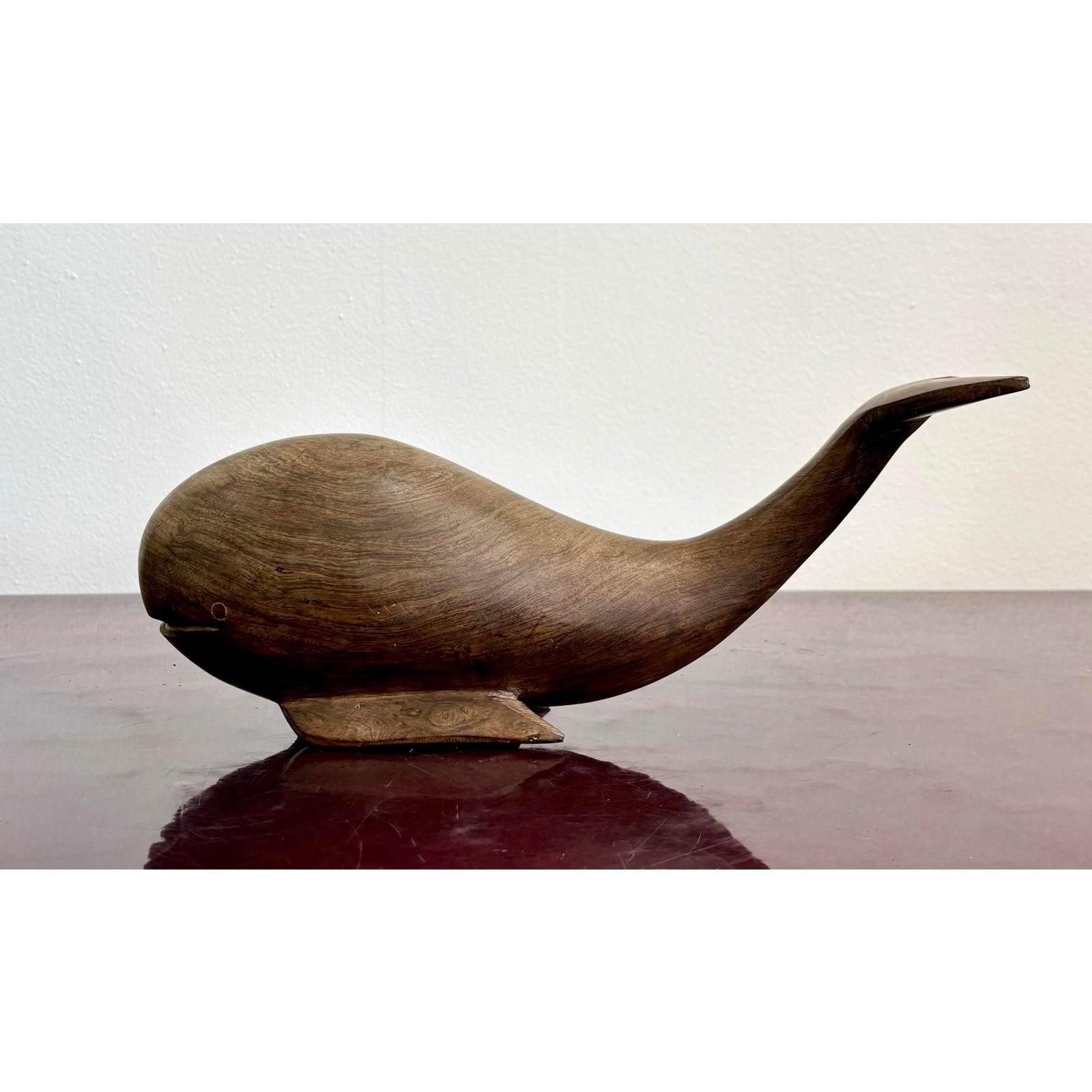 Legno Balena in legno intagliato vintage Boho in vendita