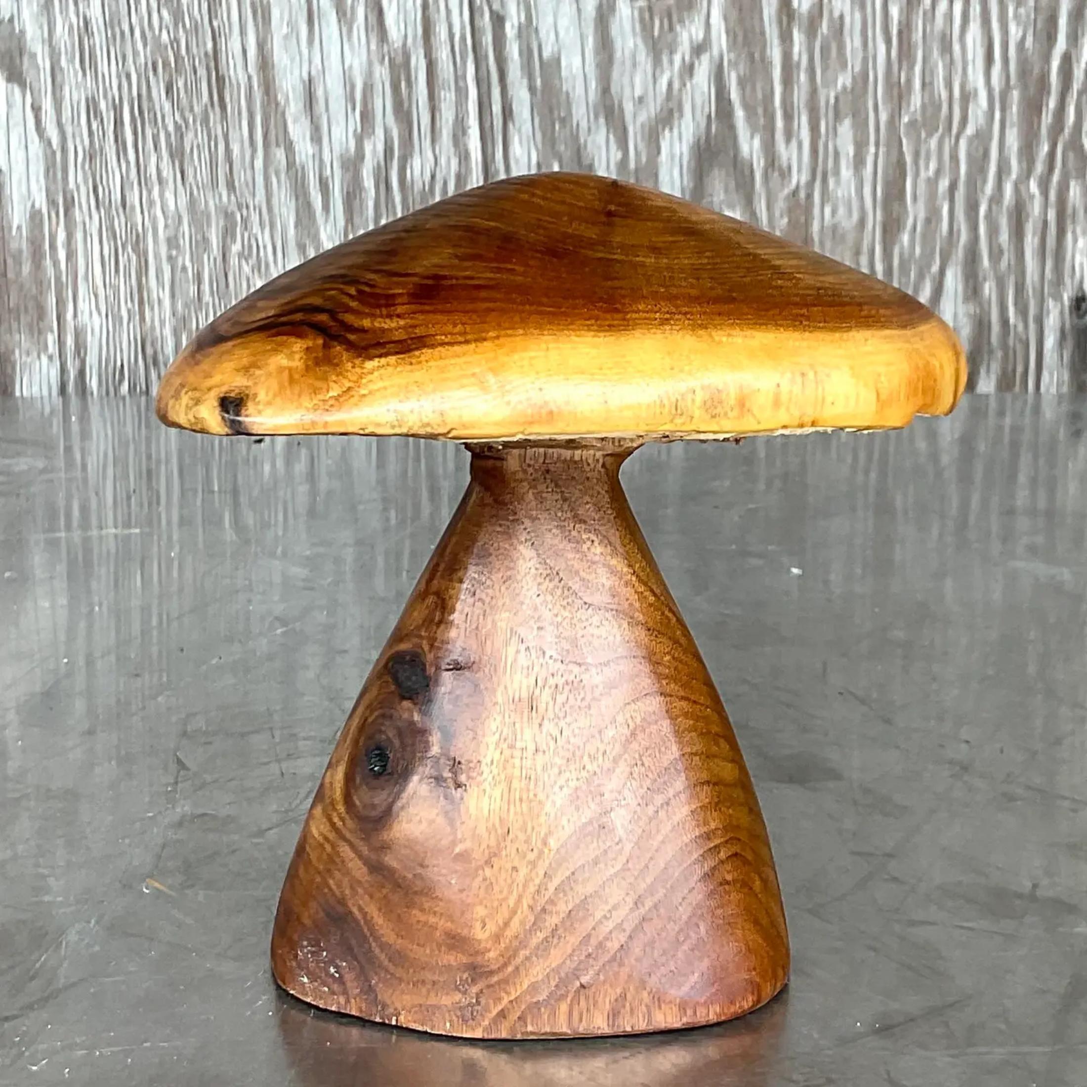 whittled mushroom