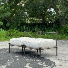Vintage Boho Cast Aluminum “Arcadia” Slipper Chairs After Michael Taylor - A Pr