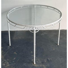 Vintage Boho Cast Aluminum Dining Table After Brown Jordan