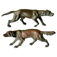 Tirettes de tiroir en laiton coulé pour chien - Lot de 2