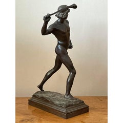 Vintage Boho Cast Bronze Figure of David