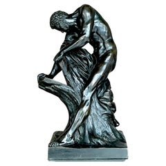 Milo of Croton-Skulptur aus Bronzeguss, Boho-Skulptur