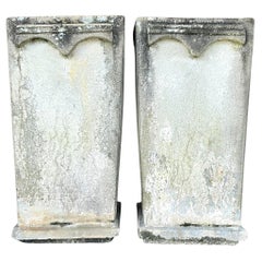 Vintage Boho Gussbeton Bögen Pflanzer - ein Paar