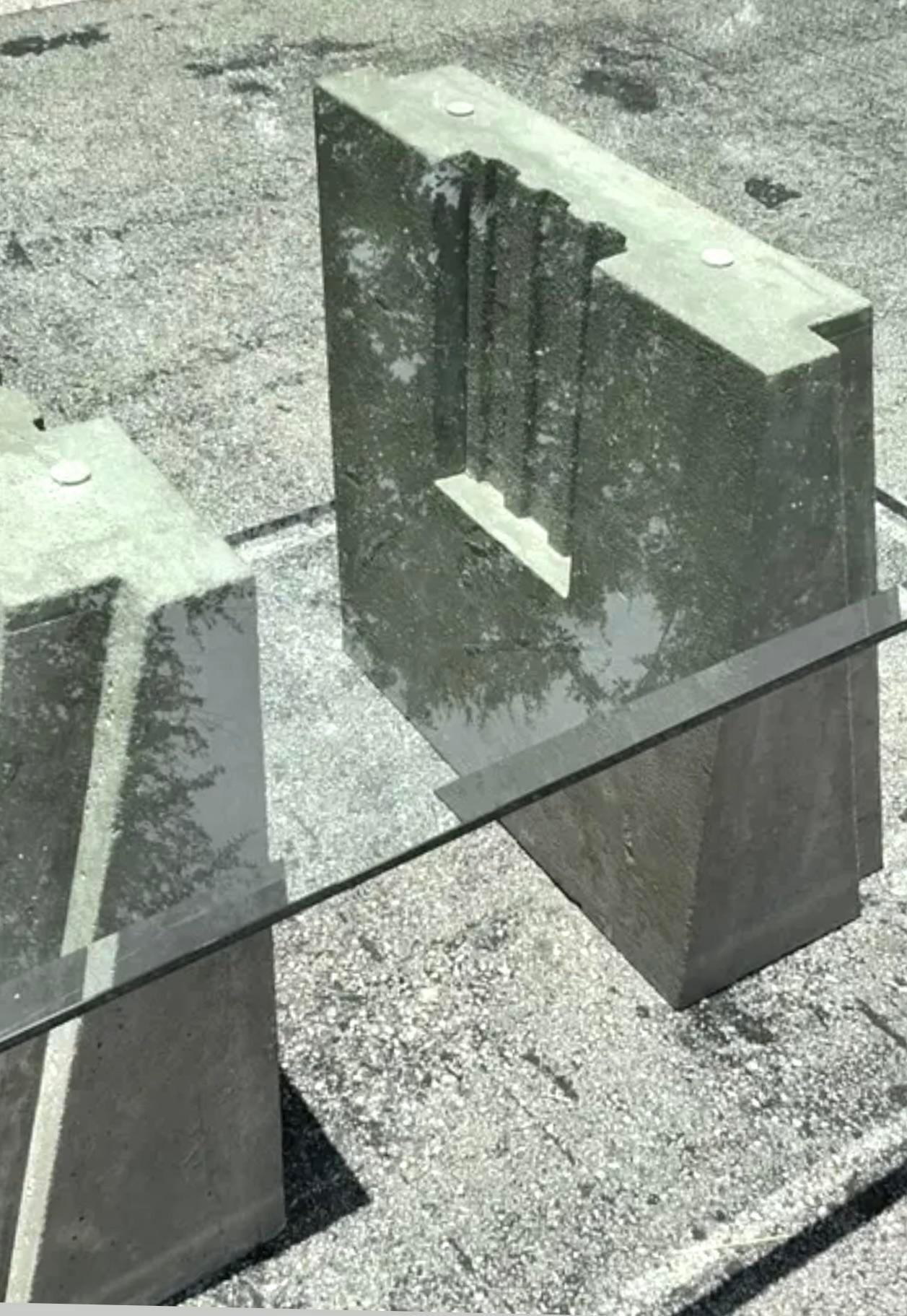 Vintage Boho Cast Concrete Dining Table In Good Condition For Sale In west palm beach, FL