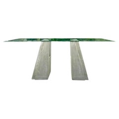 Vintage Boho Cast Concrete Dining Table