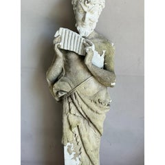 Vintage Boho Cast Concrete Figure of Pan