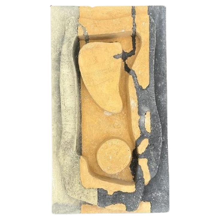 Escultura de Pared Boho Vintage de Hormigón Fundido