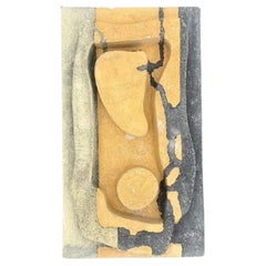 Escultura de Pared Boho Vintage de Hormigón Fundido