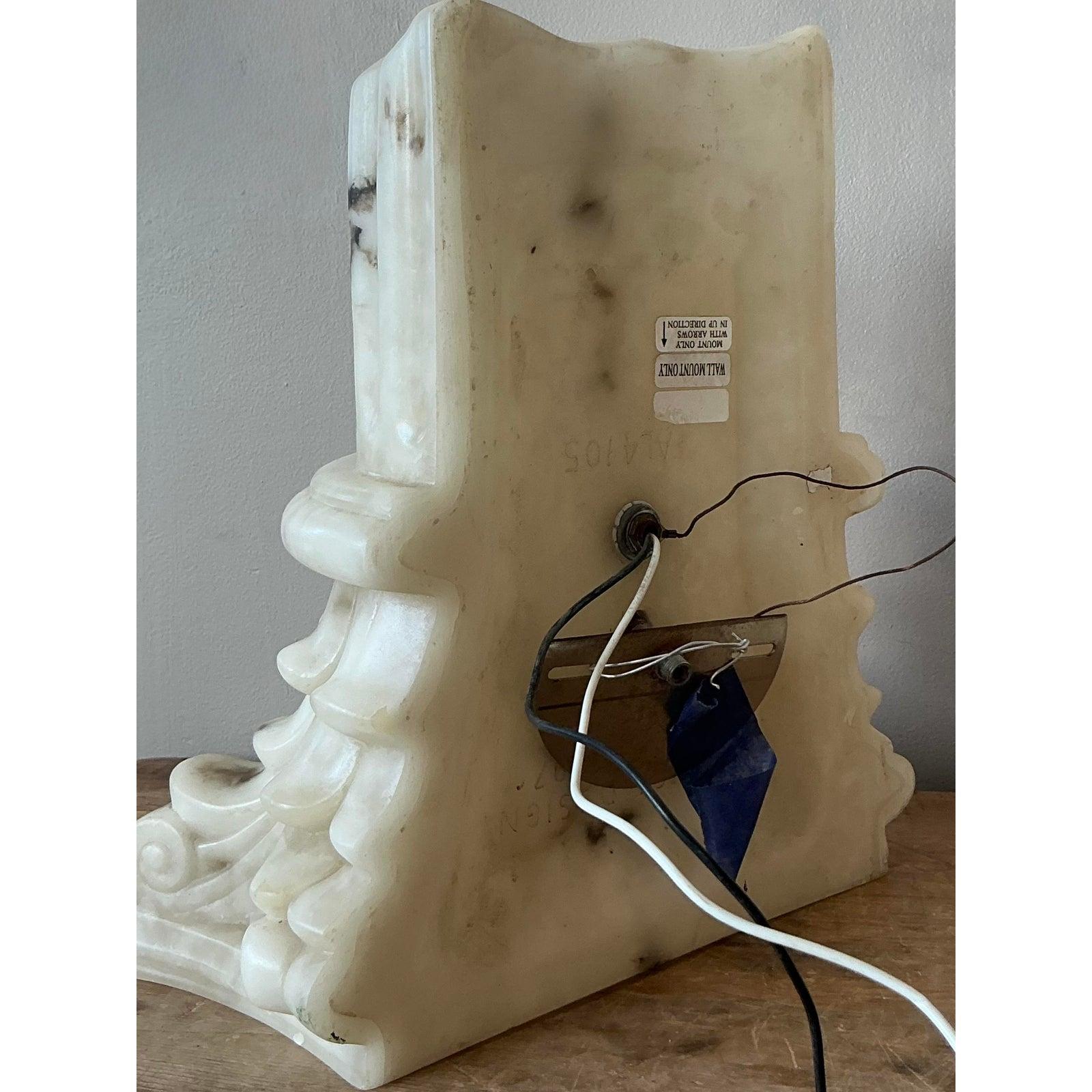 Vintage Boho Cast Resin Column Sconce - A Pair For Sale 3