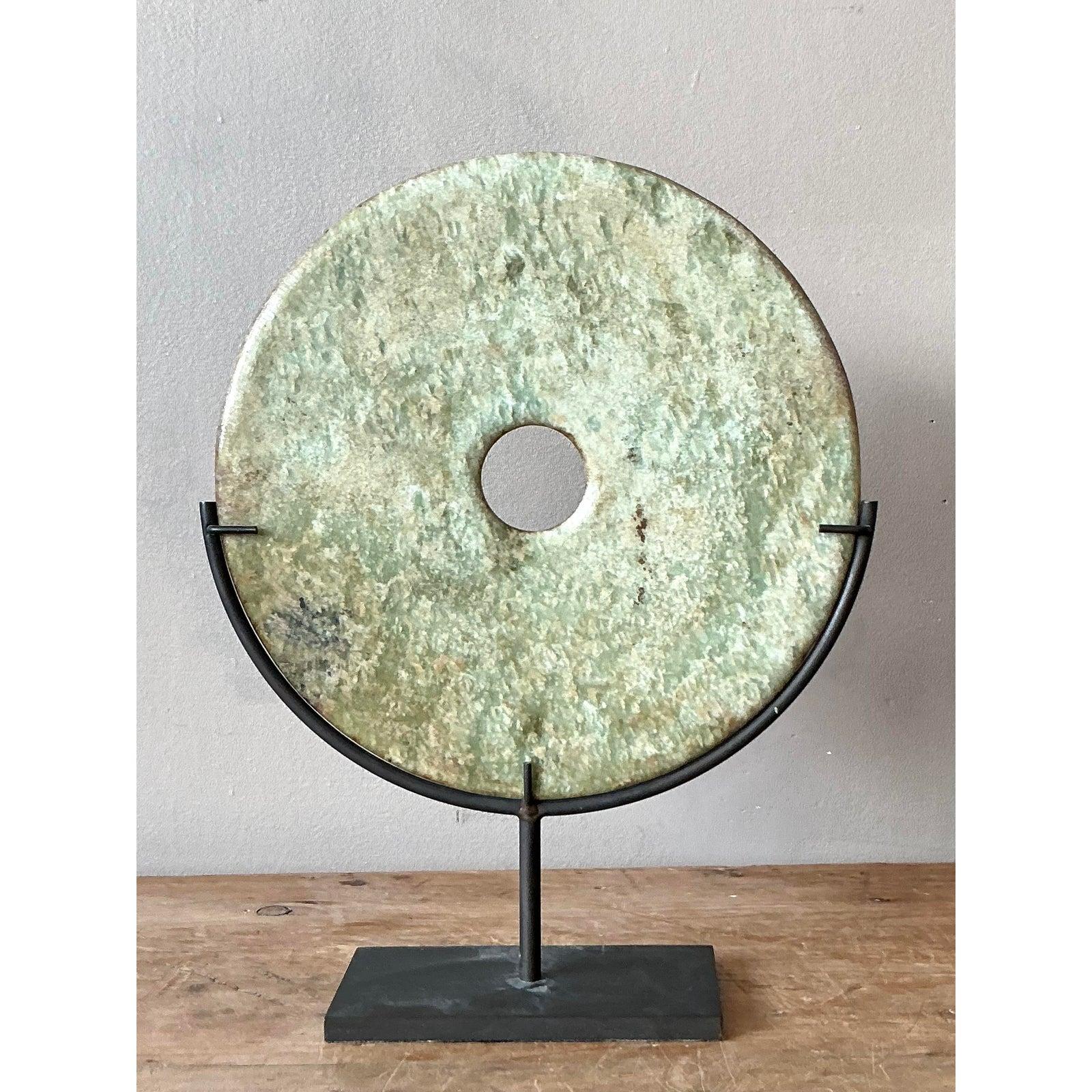 Vintage A. Stone Celadon Bi Disc In condizioni buone in vendita a West Palm Beach, FL