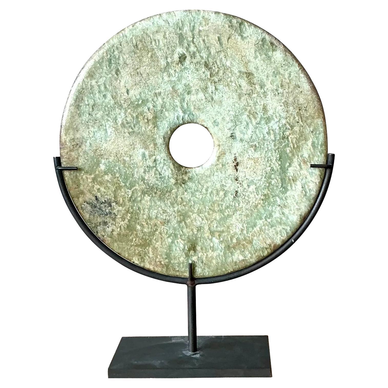 Vintage A. Stone Celadon Bi Disc in vendita