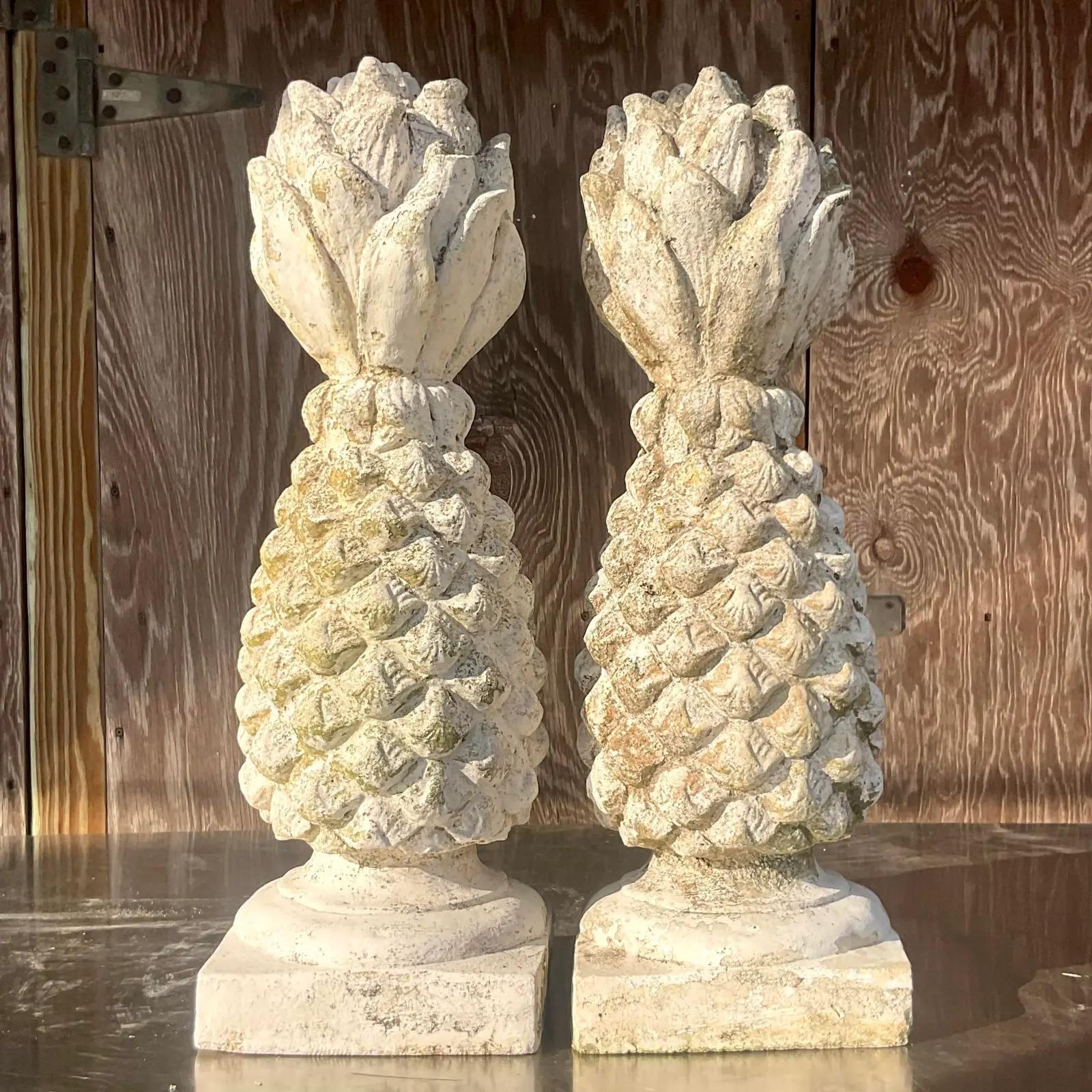 pineapple concrete statue