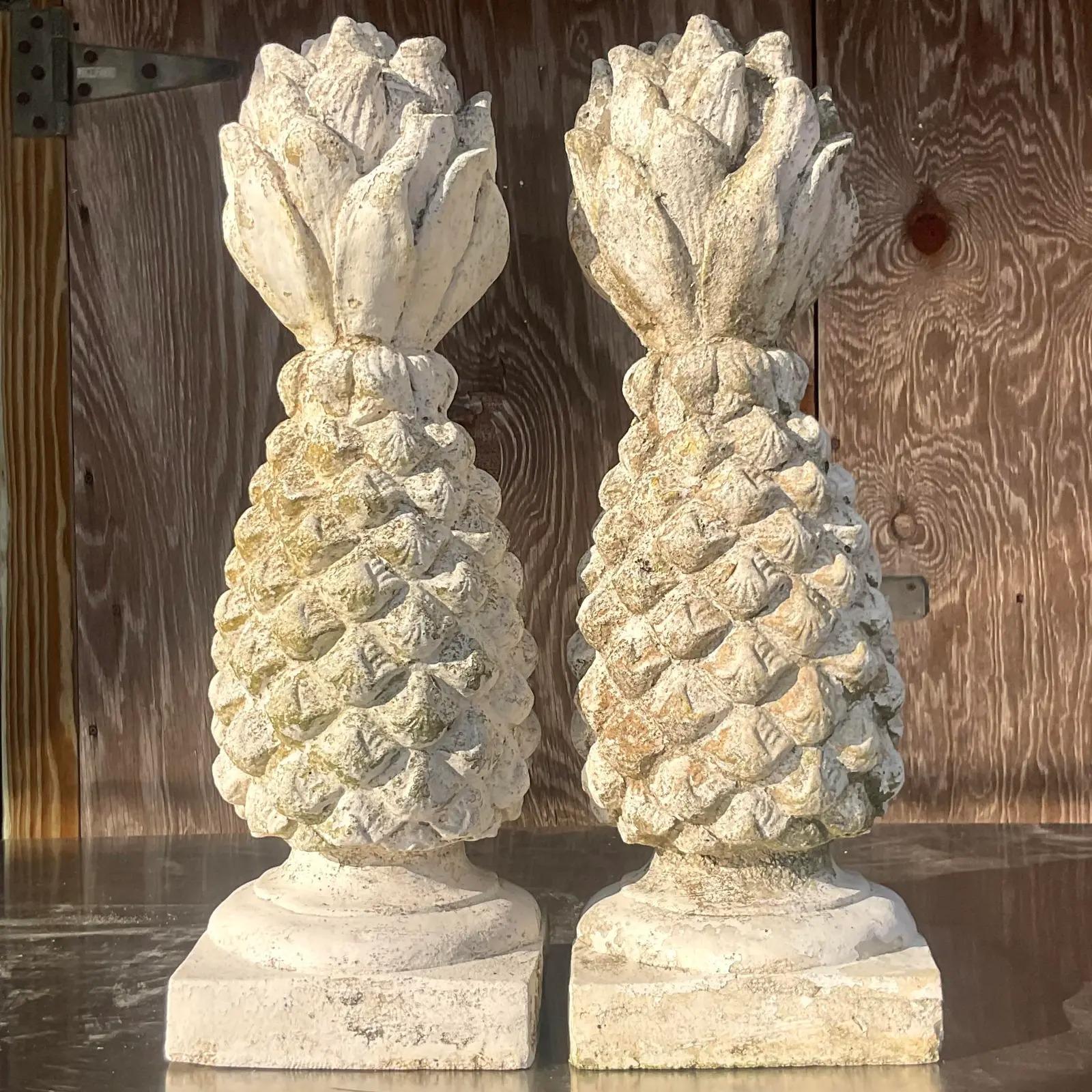 cement pineapple statue