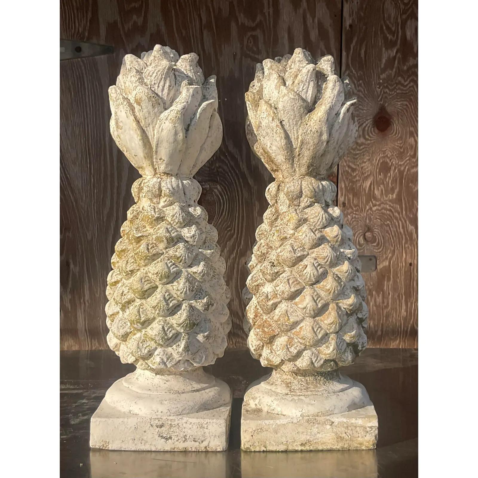concrete pineapple statue