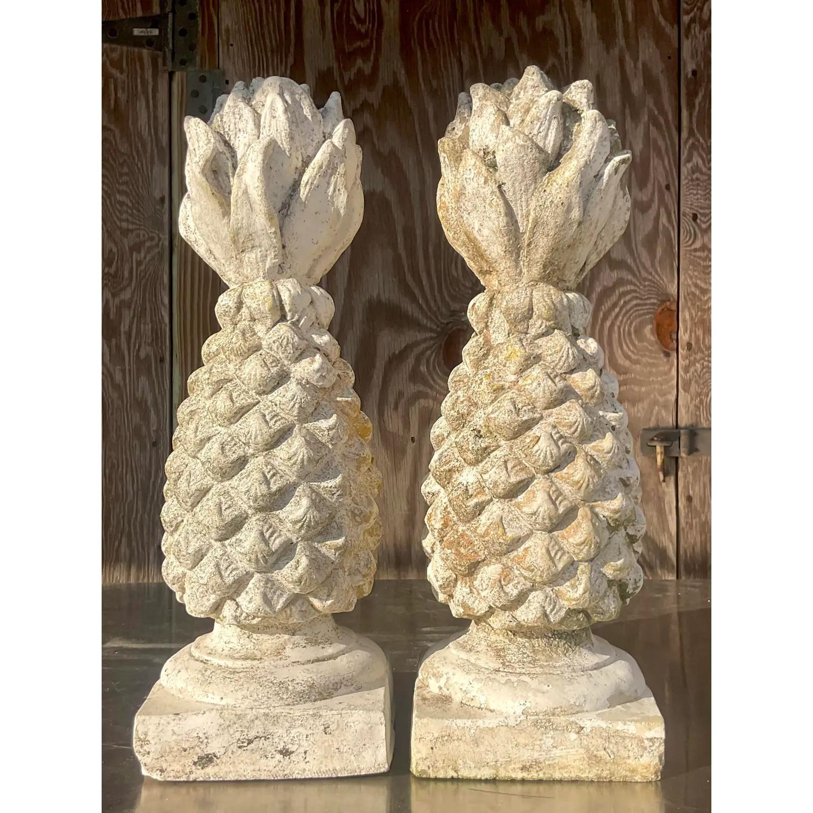 Concrete Vintage Boho Cement Pineapple Garden Ornament
