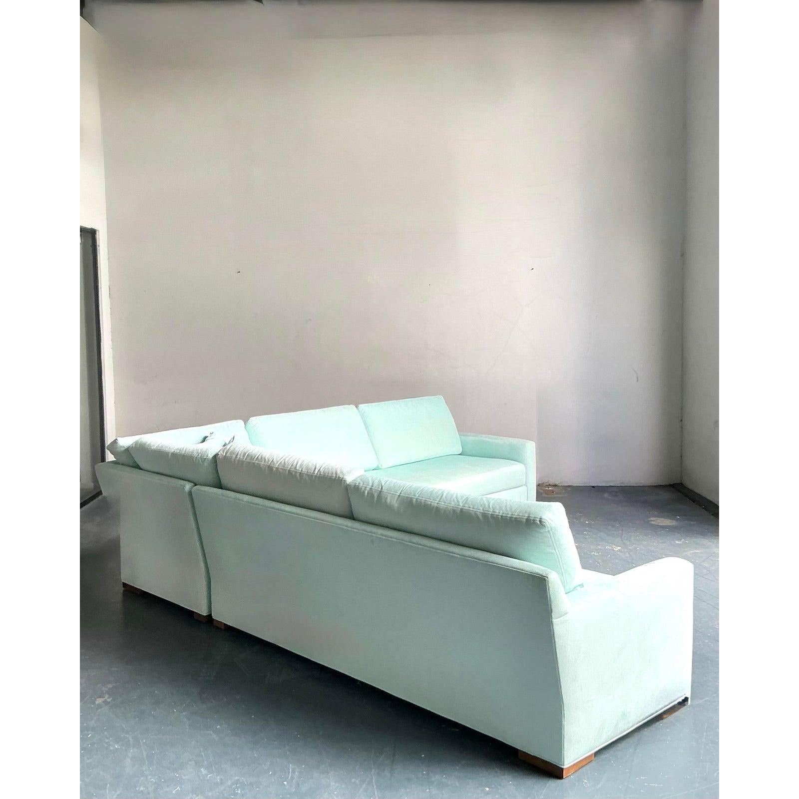 Vintage Boho Century Furniture Sectional Sofa Estadounidense en venta