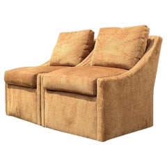 Chaises pivotantes vintage Boho Century à accoudoirs inclinés - une paire