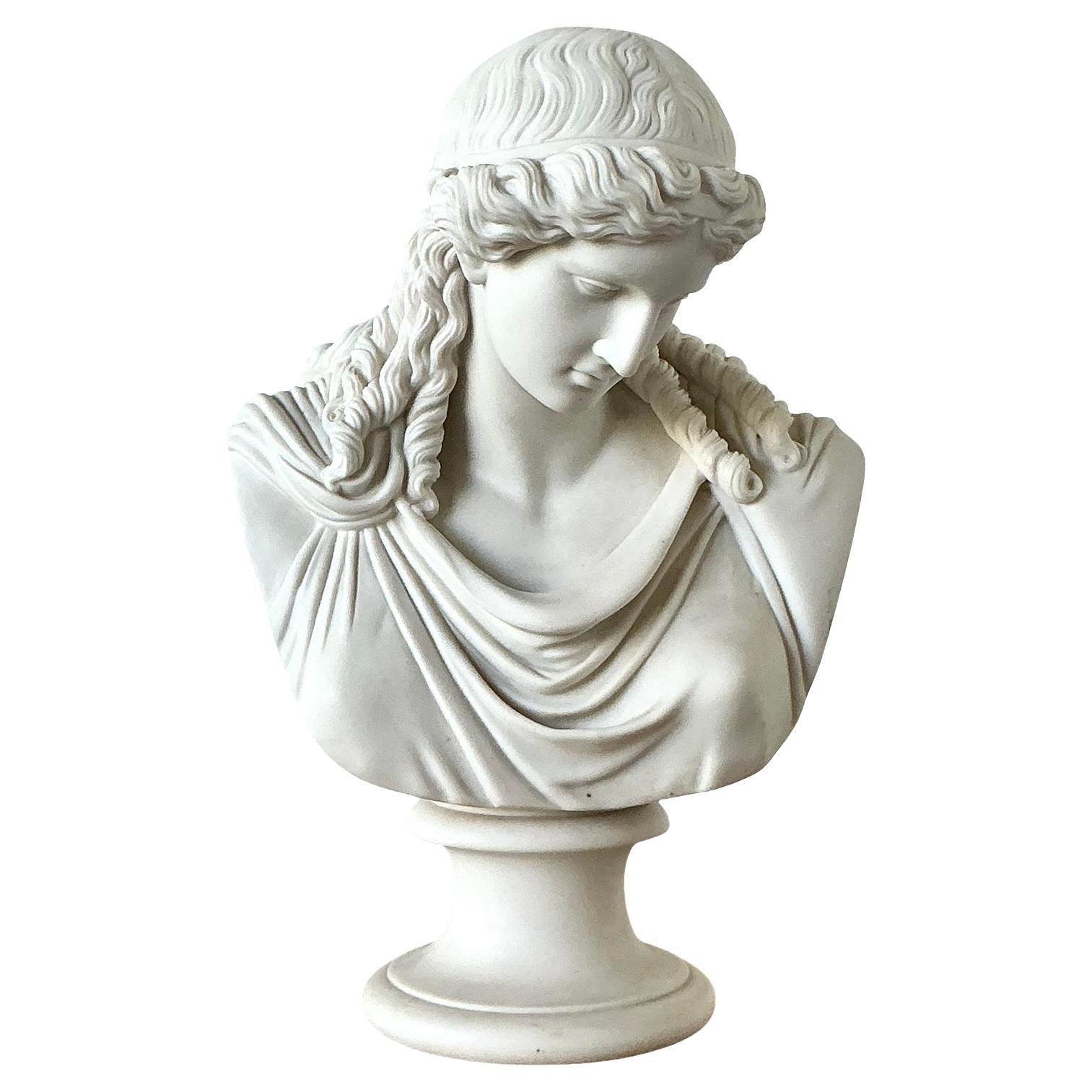 Buste de déesse de la paix en céramique Vintage By