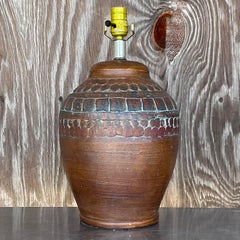 Vintage Boho Ceramic Circles Lamp