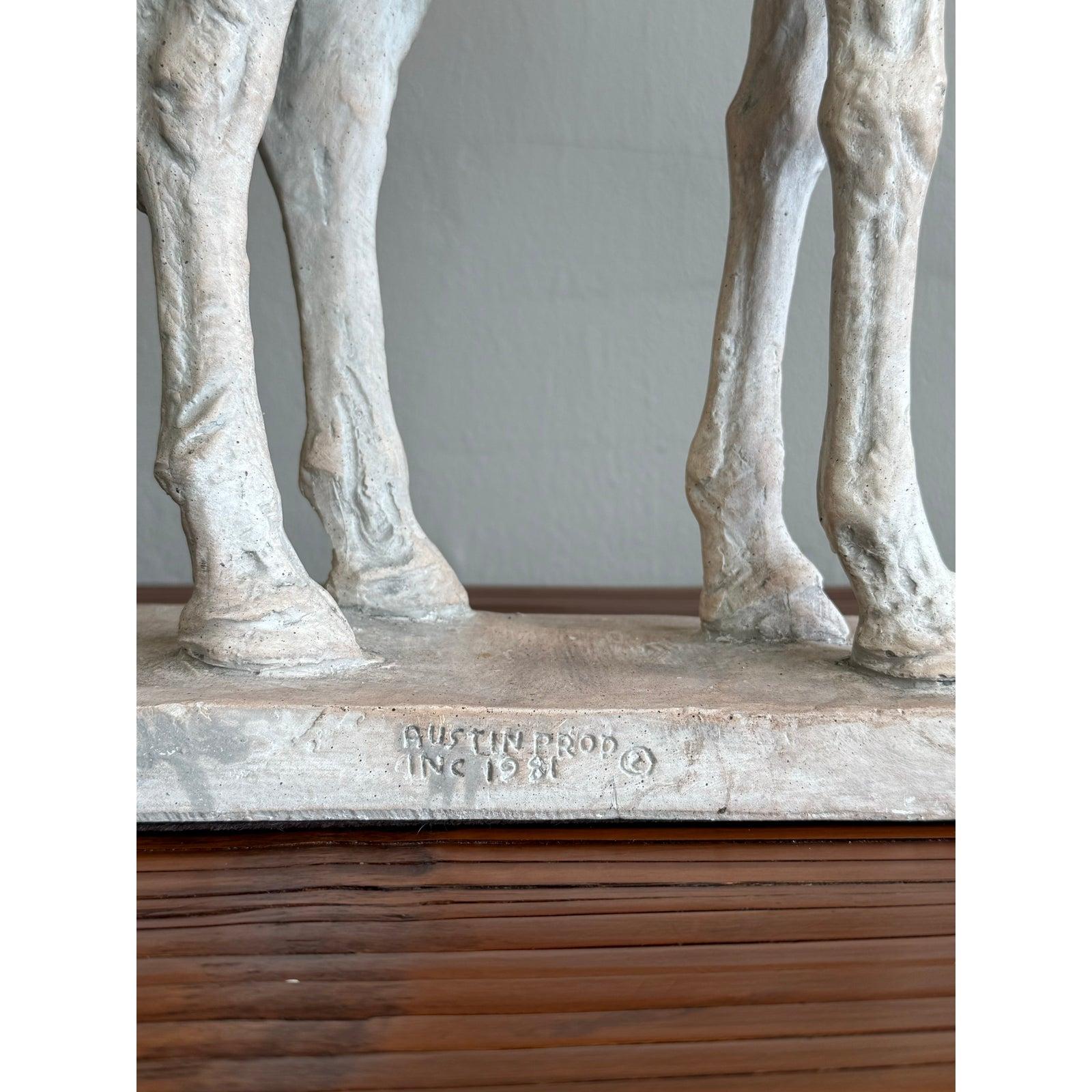 Mid-Century moderno Scultura di giraffa in ceramica Vintage By in vendita