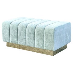 Used Boho Channel Tufted Ottoman
