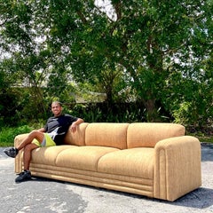 Vintage Boho Channel Tufted Sofa