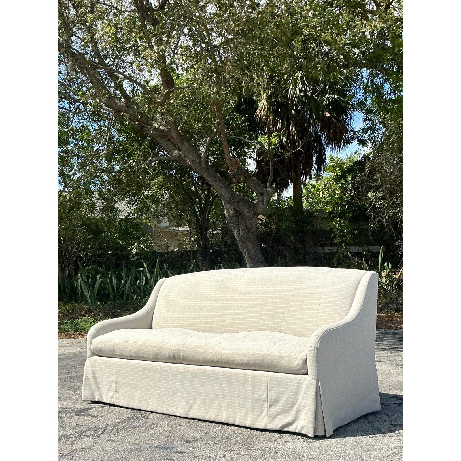 Canapé vintage Boho Charles Stewart à rayures en vente 2