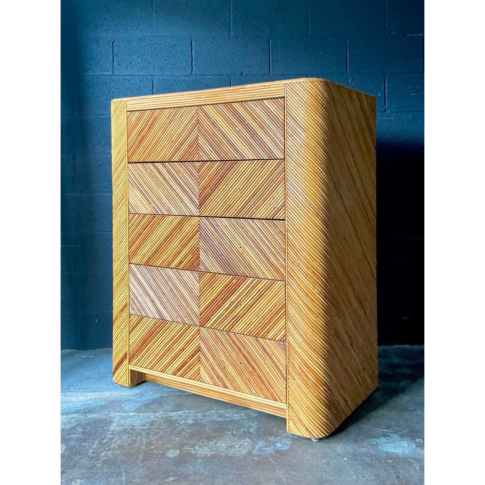 Canna Cassettiera con matita Chevron Vintage By in vendita