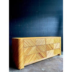 Vintage Boho Chevron Pencil Reed Dresser