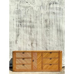 Vintage Boho Chevron Reed Dresser