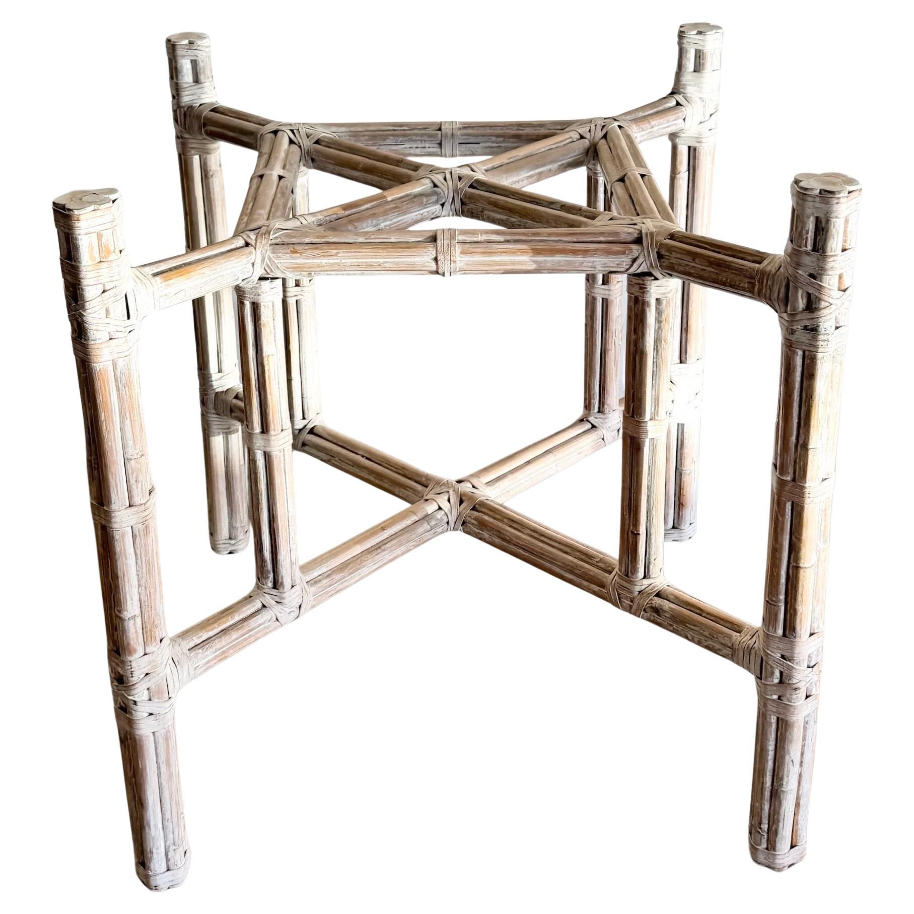 Vintage Boho Chic Bamboo McGuire Style Table Base