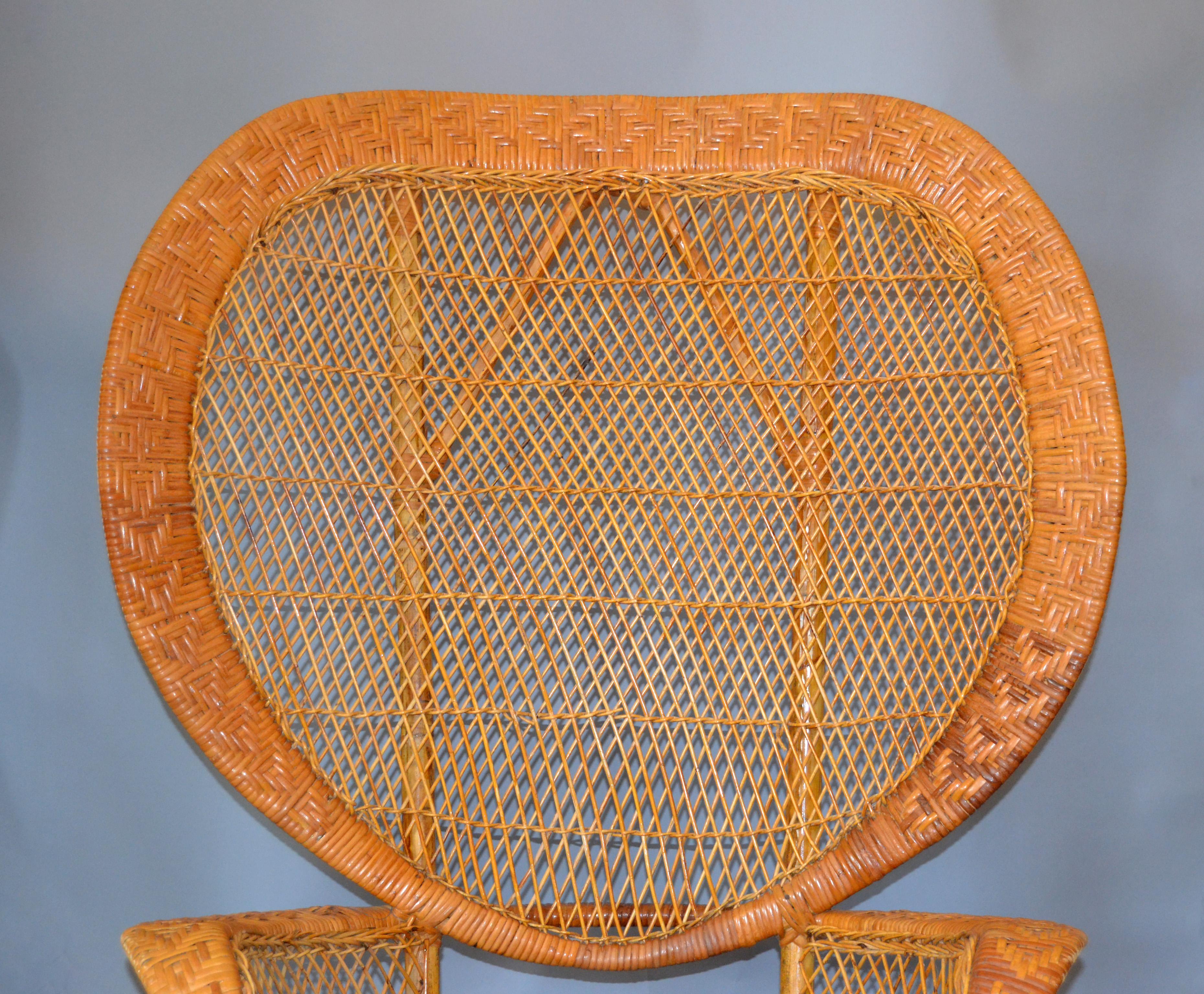 vintage boho rattan chair