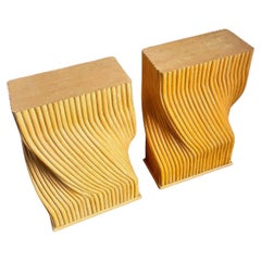 Basi da tavolo in rattan ritorto vintage boho chic - Una coppia