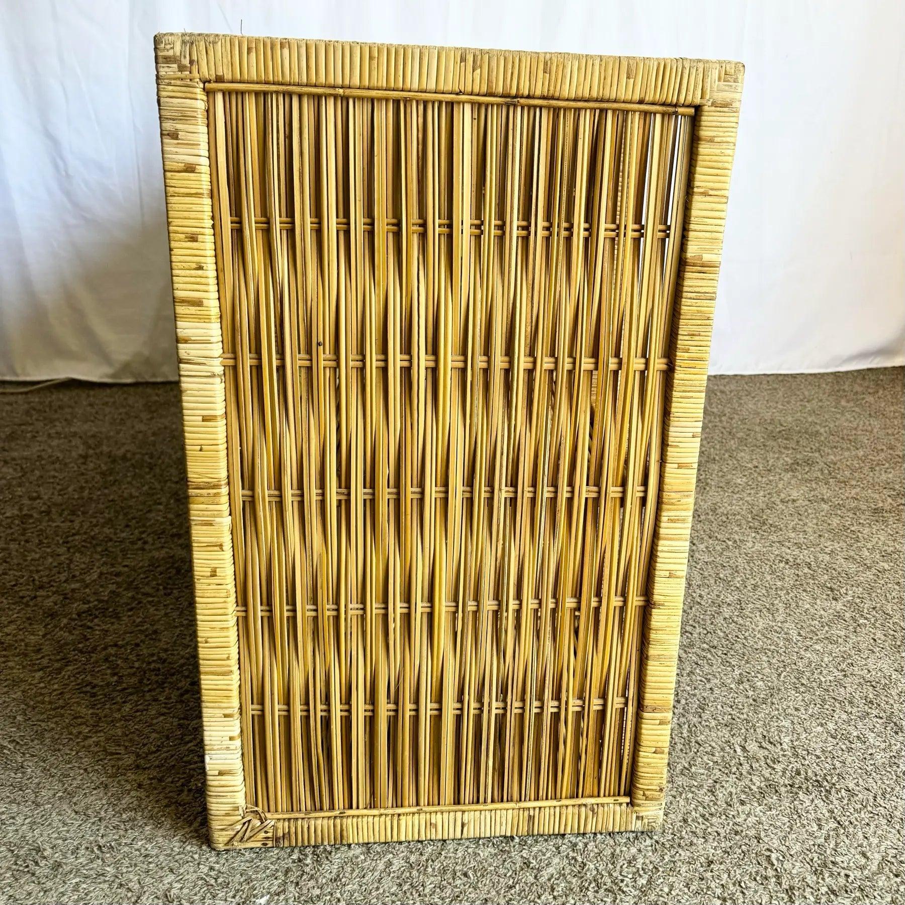 Vintage Boho Chic Wicker Credenza/Buffet For Sale 5