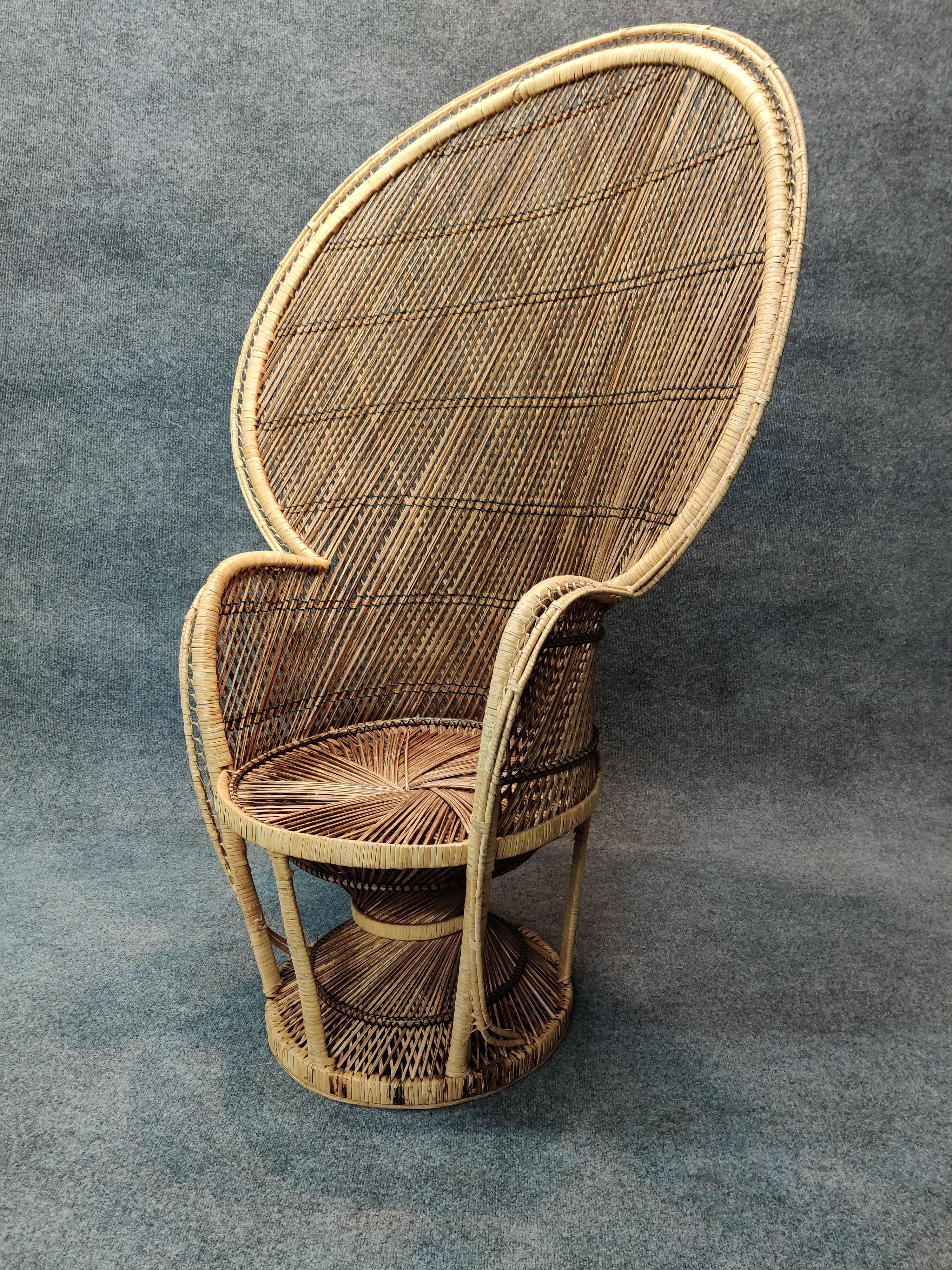 vintage boho wicker chair