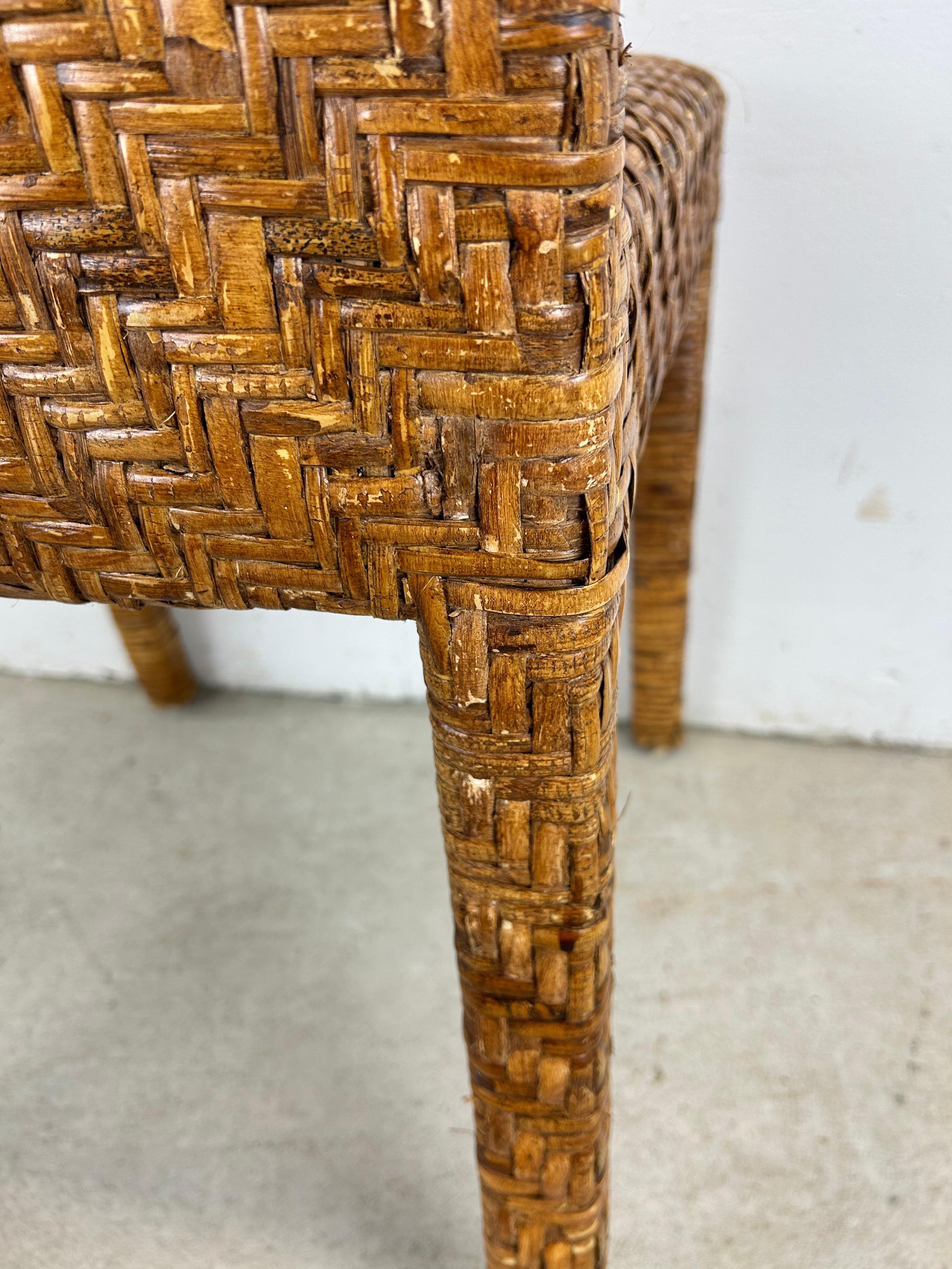 Chaise d'appoint vintage en osier Boho Chic en vente 10