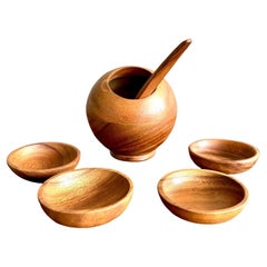 Vintage Boho Chic Wood Servier-Set - 6 Stück