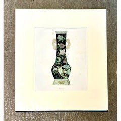 Vintage Boho Chinese Ceramic Print