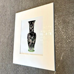 Vintage Boho Chinese Porcelain Vase Print